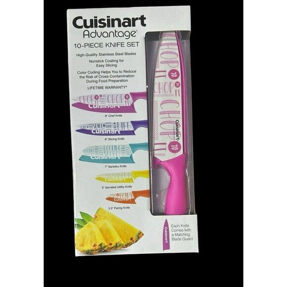 CUTLERY Advantage 10pc Ceramic Coated Knife Set - Picture 1 of 2